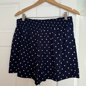 Navy polka dot women’s shorts